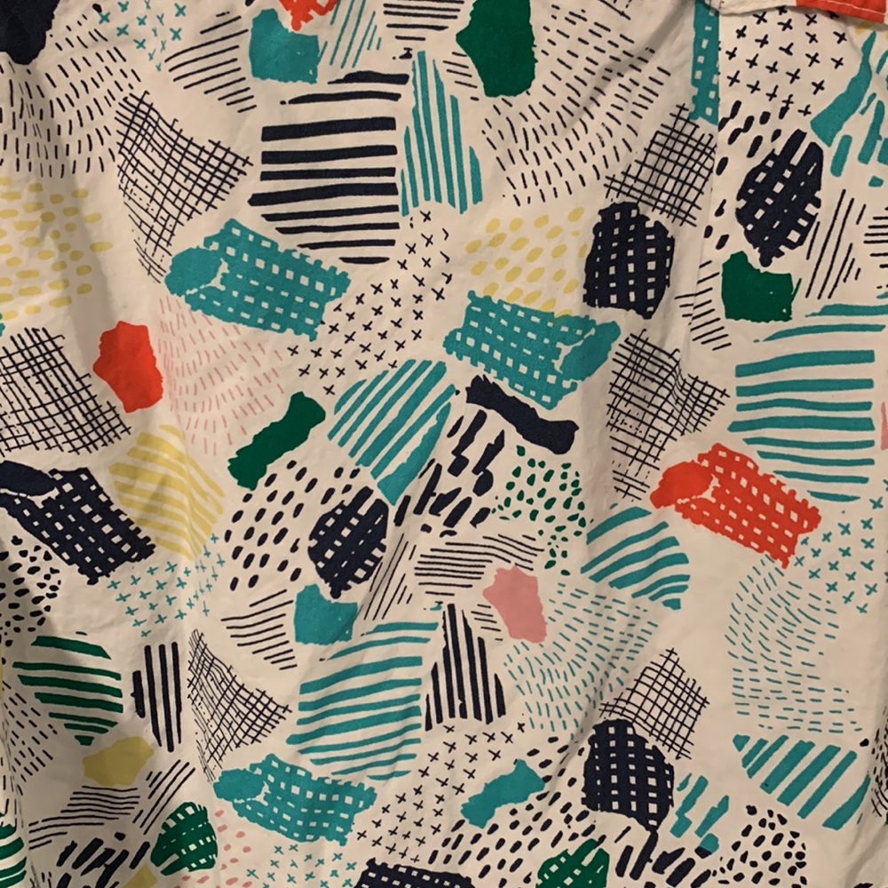 L.O.G.G. H&M Patterned Color-Block Button-Up Long… - image 6